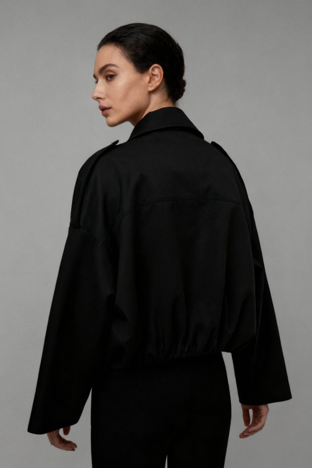 Blouson femme effet daim à col chemise - Alwina