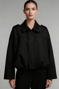 Blouson femme effet daim à col chemise - Alwina
