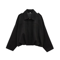 Blouson femme effet daim à col chemise - Alwina