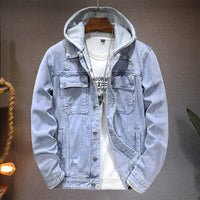 Veste en jean pour homme à capuche, effet délavé - Bennett