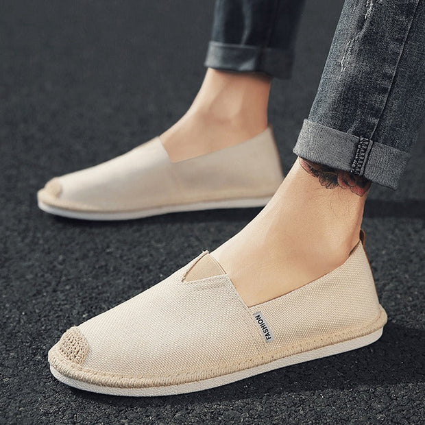 Mocassins en lin respirant pour hommes, style décontracté - Damien