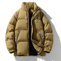John - Veste d'hiver en coton pour homme avec col montant - Chaude et doublée, grande taille