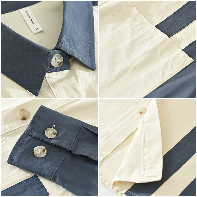 Herrenhemd aus bedruckter Baumwolle im Retro-Look - Mateo