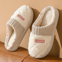 Chaussons d'hiver unisexes peluche anti-dérapant Rombe - Elen