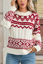 Weihnachtsdesign Strickmantel für Frauen - Maelinne