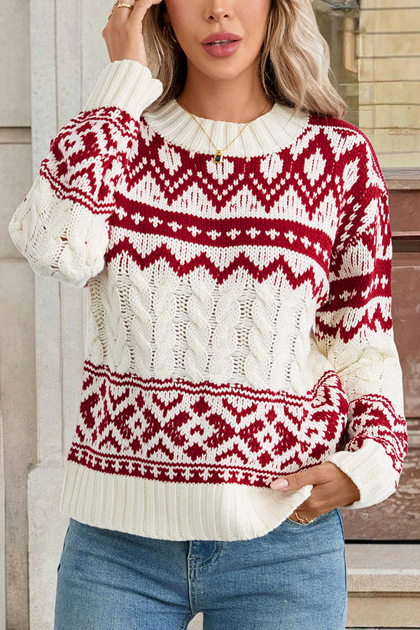 Manteau de Noël en tricot pour femmes - Maelinne