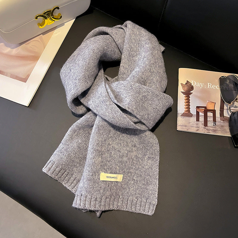 Strickschal für Frauen aus natürlicher Wolle - Ingrid