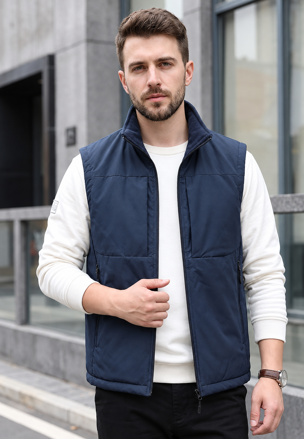 Gilet matelassé homme col montant poches zippées - Brenvik