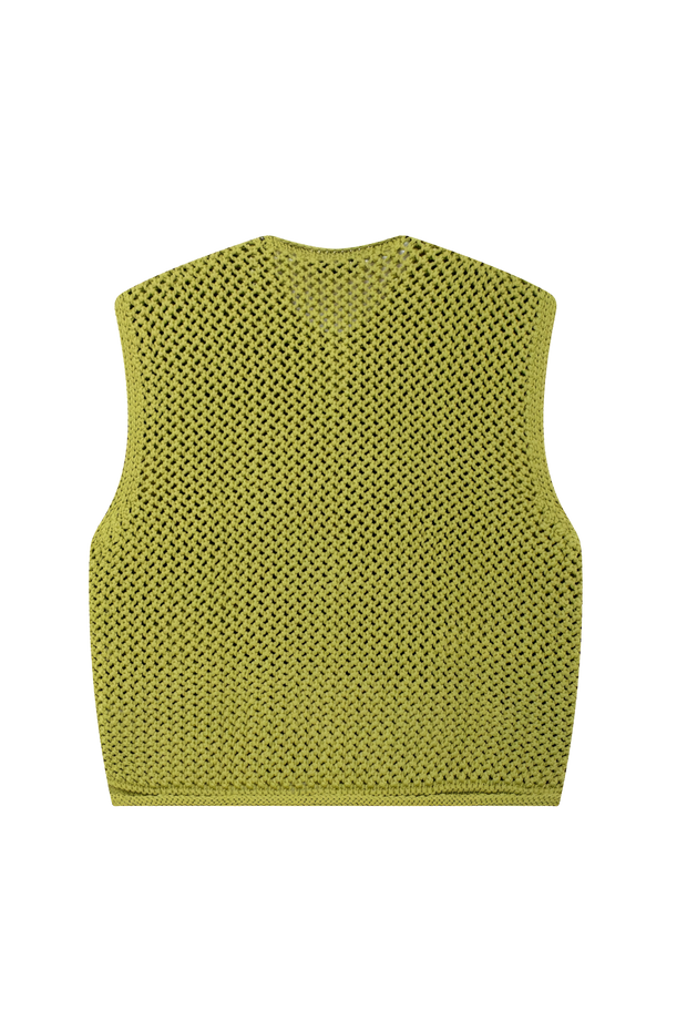 Gilet femme en maille épaisse, avec boutons et poches - Dumas