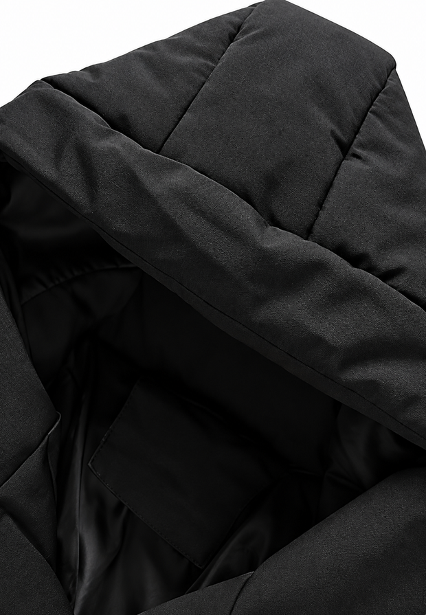 Veste matelassée homme à capuche réglable coupe classique finition mate - Nereo