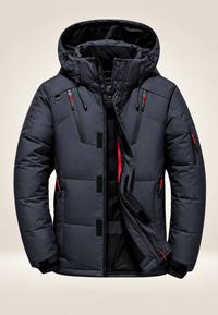 Veste matelassée outdoor homme à capuche et col montant - Stellan