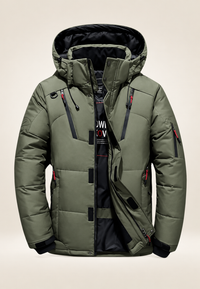 Veste matelassée outdoor homme à capuche et col montant - Stellan