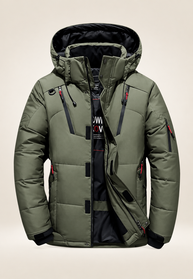 Veste matelassée outdoor homme à capuche et col montant - Stellan