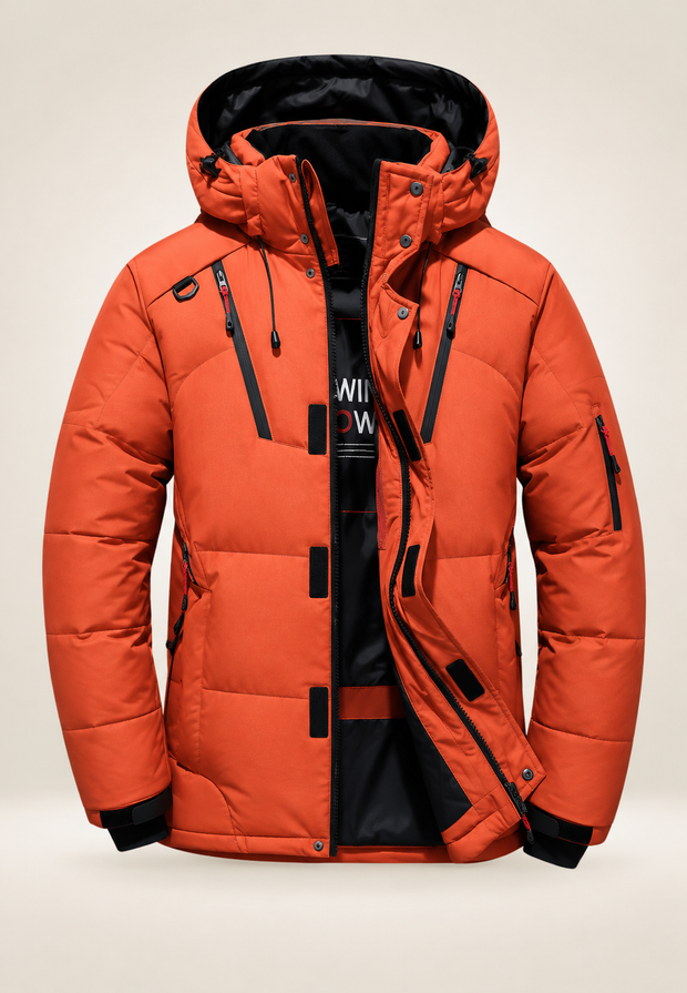 Veste matelassée outdoor homme à capuche et col montant - Stellan
