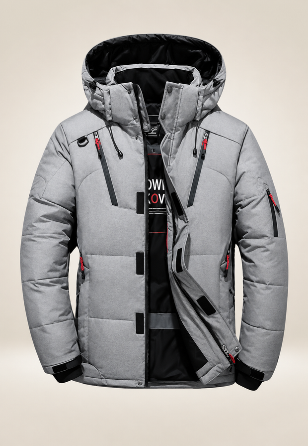 Veste matelassée outdoor homme à capuche et col montant - Stellan