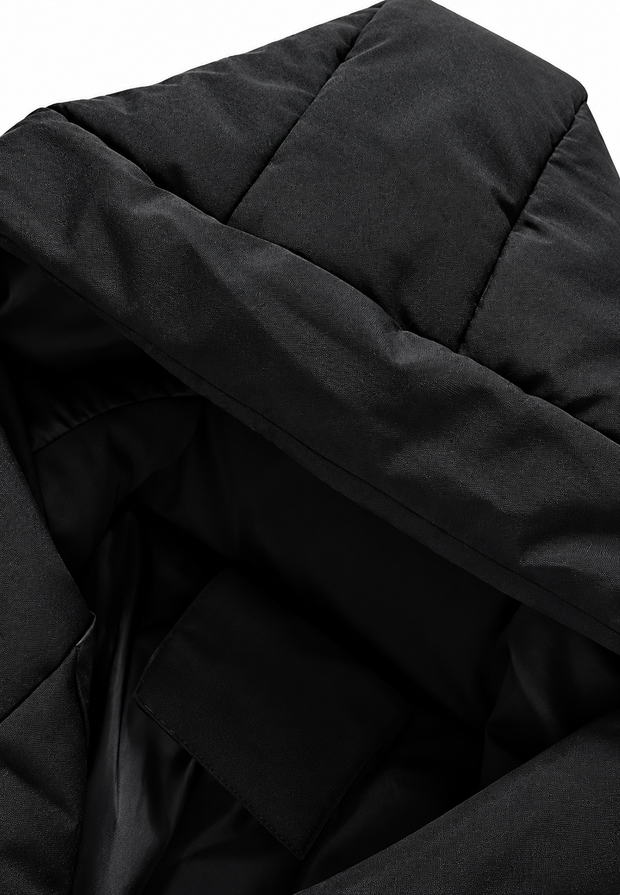 Veste matelassée pour homme, coupe classique, à capuche et fermeture éclair - Hakon