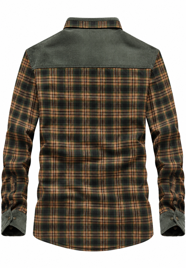 Surchemise homme à carreaux doublure effet mouton col montant - Valther