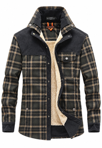 Surchemise homme à carreaux doublure effet mouton col montant - Valther