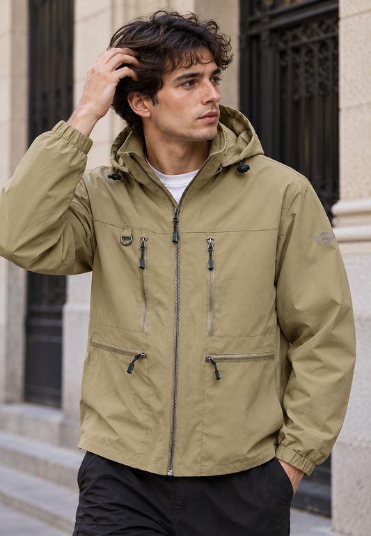 Veste homme outdoor capuche réglable quatre poches - Ardel