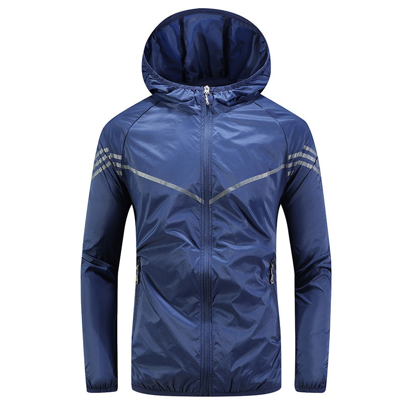 Wasserdichte Herrenjacke mit Kapuze, Taschen und Reißverschluss – Thiago
