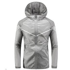 Wasserdichte Herrenjacke mit Kapuze, Taschen und Reißverschluss – Thiago