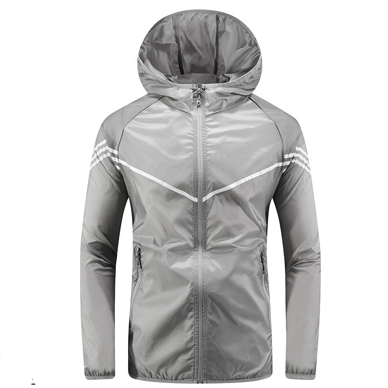 Wasserdichte Herrenjacke mit Kapuze, Taschen und Reißverschluss – Thiago