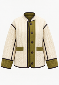 Veste femme à matelassage vertical et bordures contrastantes - Vesna