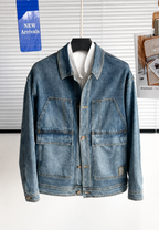 Jeansjacke mit großen Taschen im Washed-Look – Kaspar