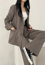 Zweiteiliges Damen-Set aus Blazer und gerader Hose – Athena