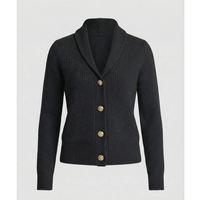 Damen-Strickjacke mit Schalkragen und Zierknöpfen – Cora