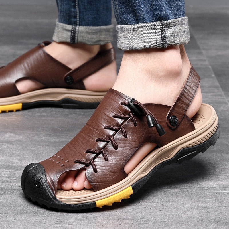 Herren-Sportsandalen aus Kunstleder im Trekking-Design - Mateo