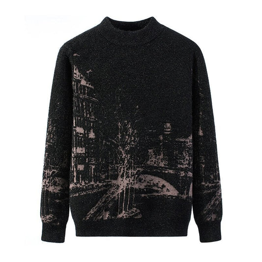 Pull homme en maille épaisse effet urbain - Naël