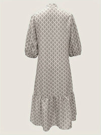 Ruffa - Printed dress with lantern sleeves
