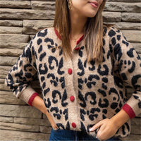 Cardigan imprimé en maille pour femmes - Maelen