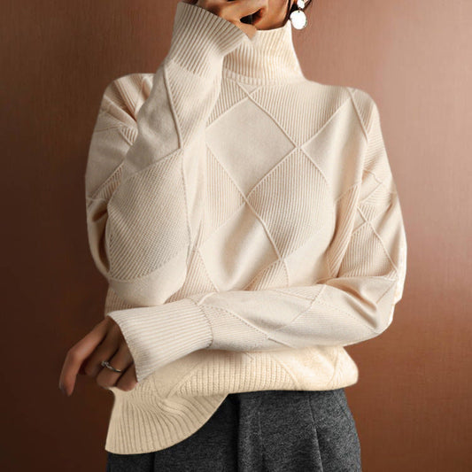 Locker geschnittener Rollkragenpullover für Damen - Yrsa