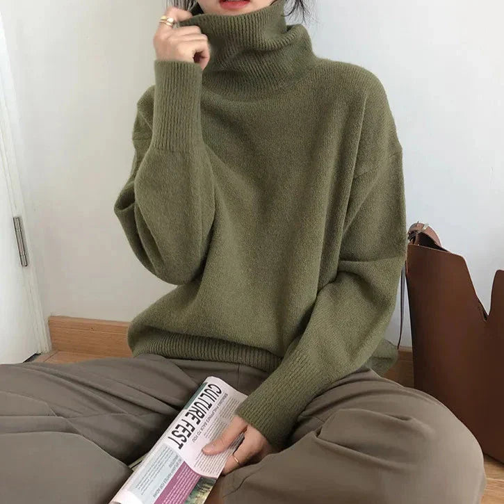Brielle - Rollkragenpullover im Stil eines gesteppten Pullovers