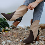 Damenstiefel aus Wildleder mit quadratischem Absatz - Norine