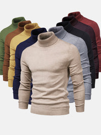 Pull à col roulé pour hommes, lavable