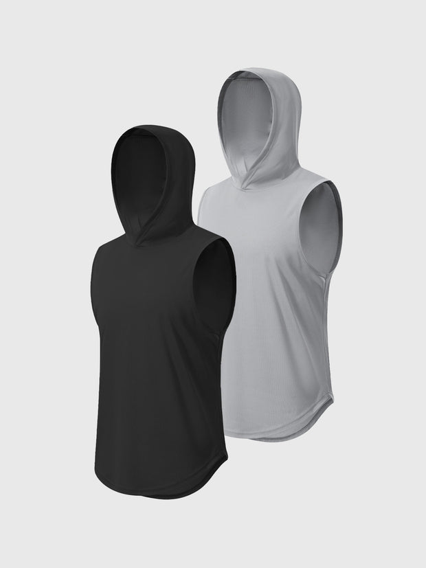 T-shirt sans manches à capuche