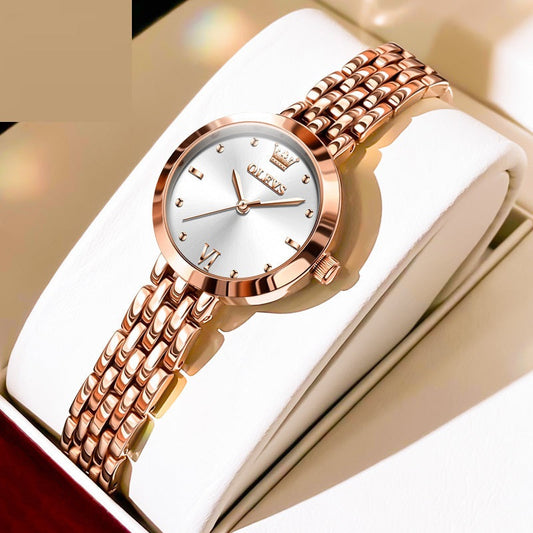 Montre pour femmes avec cadran clair et design élégant