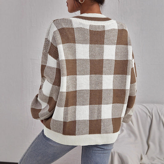 Damen Strickpullover V-Ausschnitt - Clara