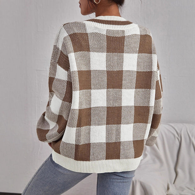 Damen Strickpullover V-Ausschnitt - Clara