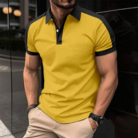 Chemise d'affaires à manches courtes pour hommes Polo casual estival