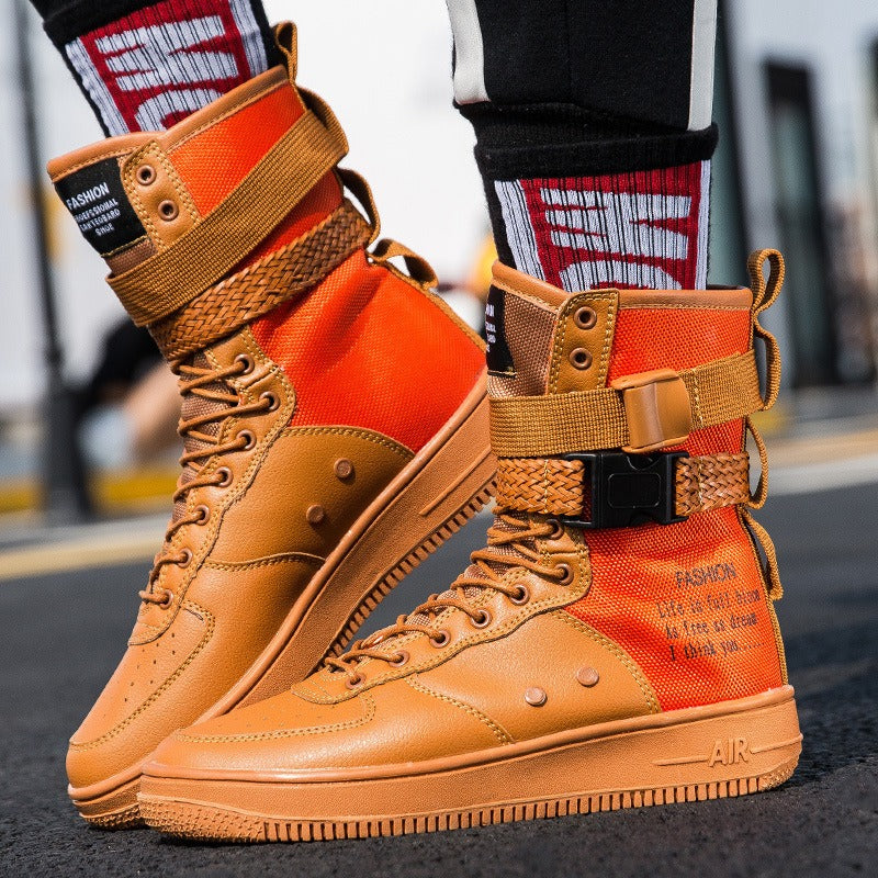 Hohe Stiefel im urbanen Stil aus verstärktem Segeltuch für Herren - Esteban