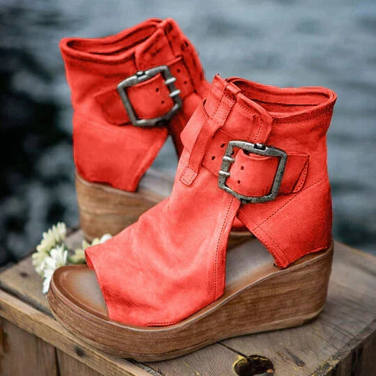 Shina - Sandales compensées boho pour femme