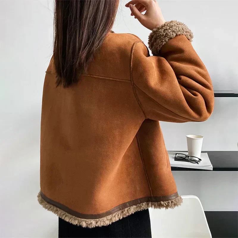Wildlederjacke mit Fleecefutter - Alvra