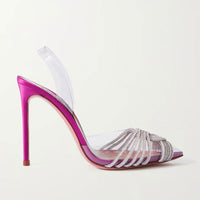 Scarlett - Escarpins à talons hauts avec strass et bout pointu