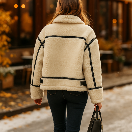 Damen-Fleecejacke mit scharfen Paspeln - Salma