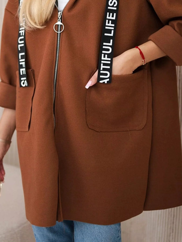 Manteau à capuche moderne pour femmes - Nelya