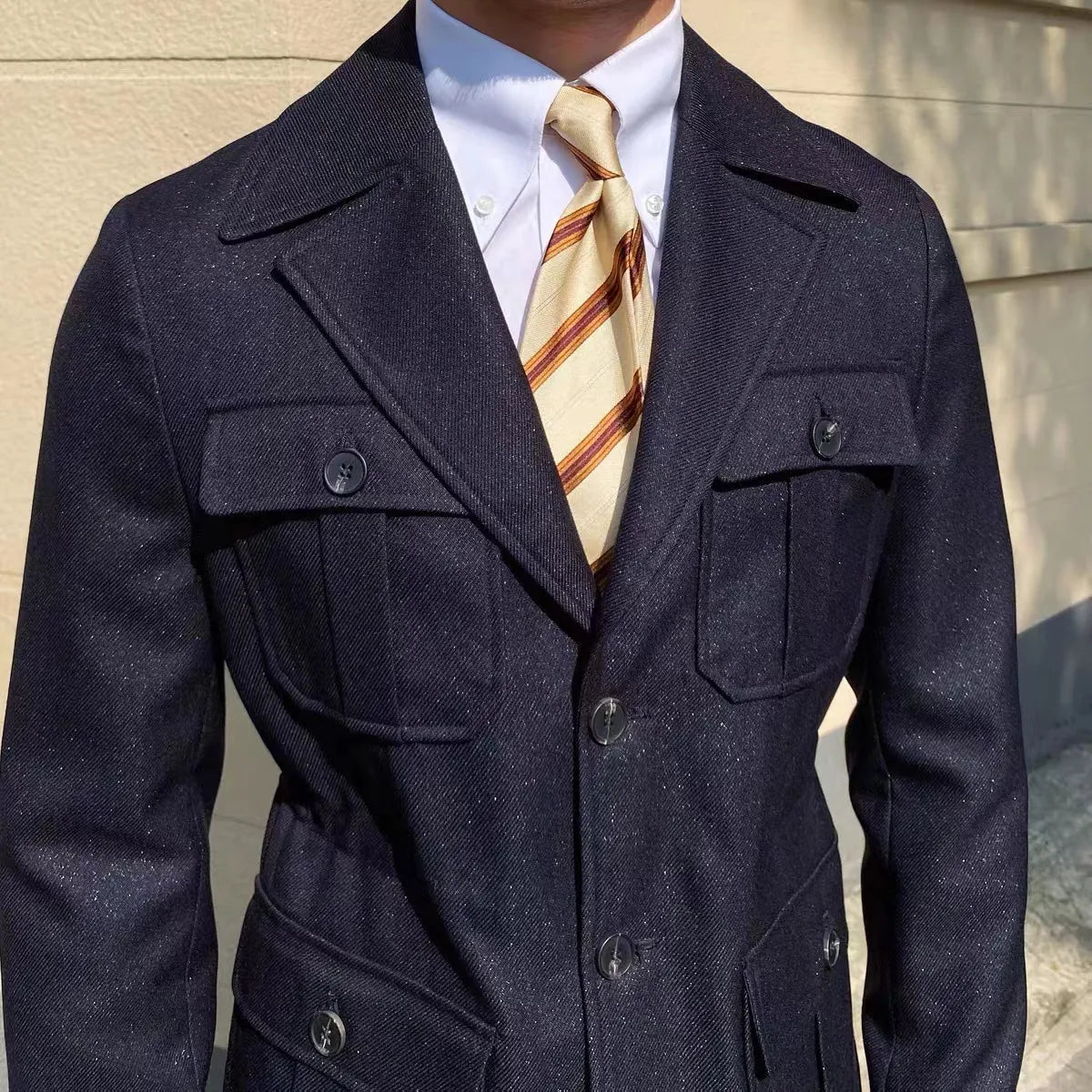 Enzo - Wintermantel mit Schneiderkragen, Haute Couture